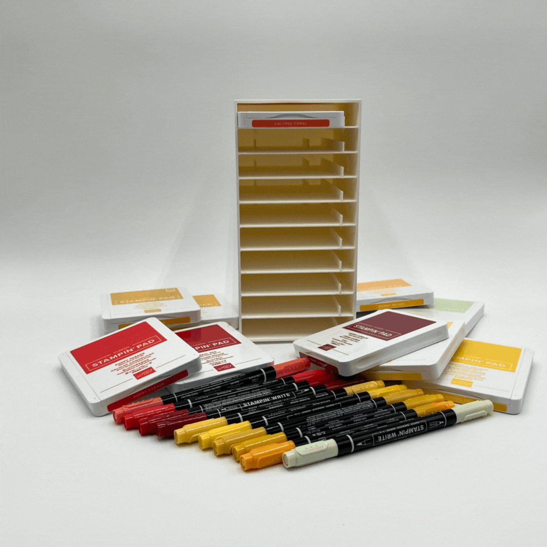 Stampin' Up Ink Pad and Write Marker Storage: 10-Slot Organizer Cube