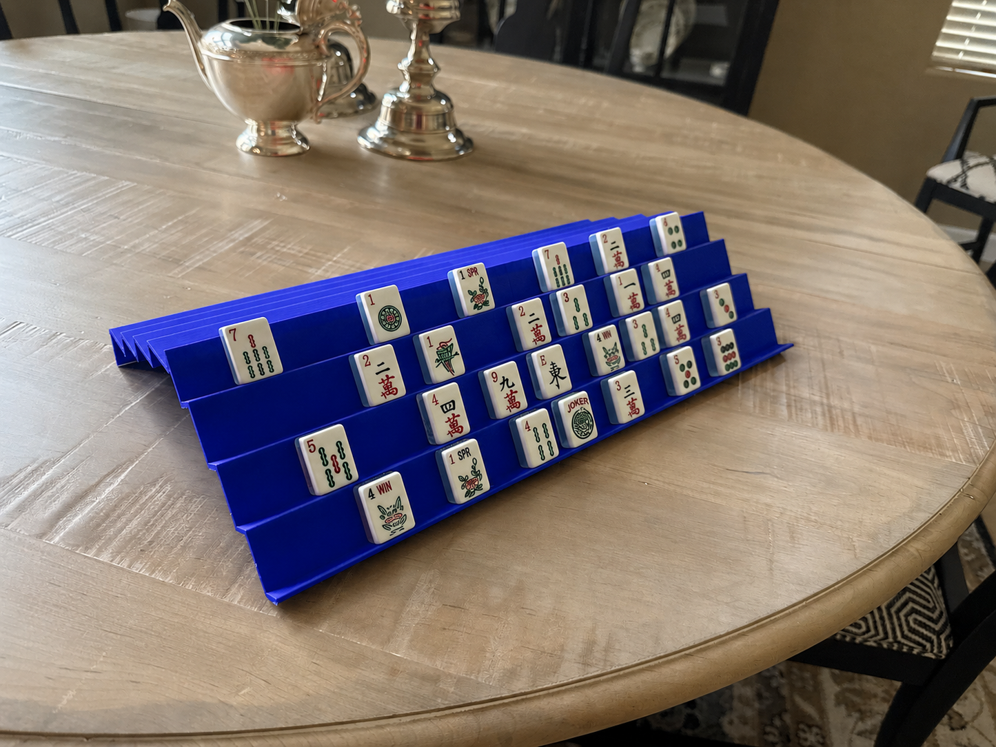 Blue Imperial Royale Mahjong Rack
