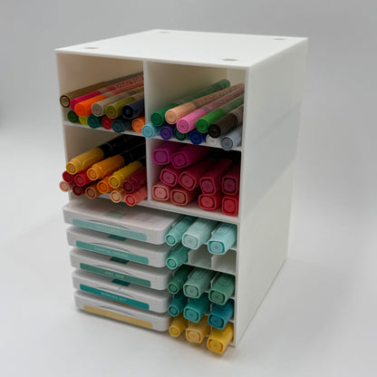 Four-Way Storage Cube for Craft Supplies