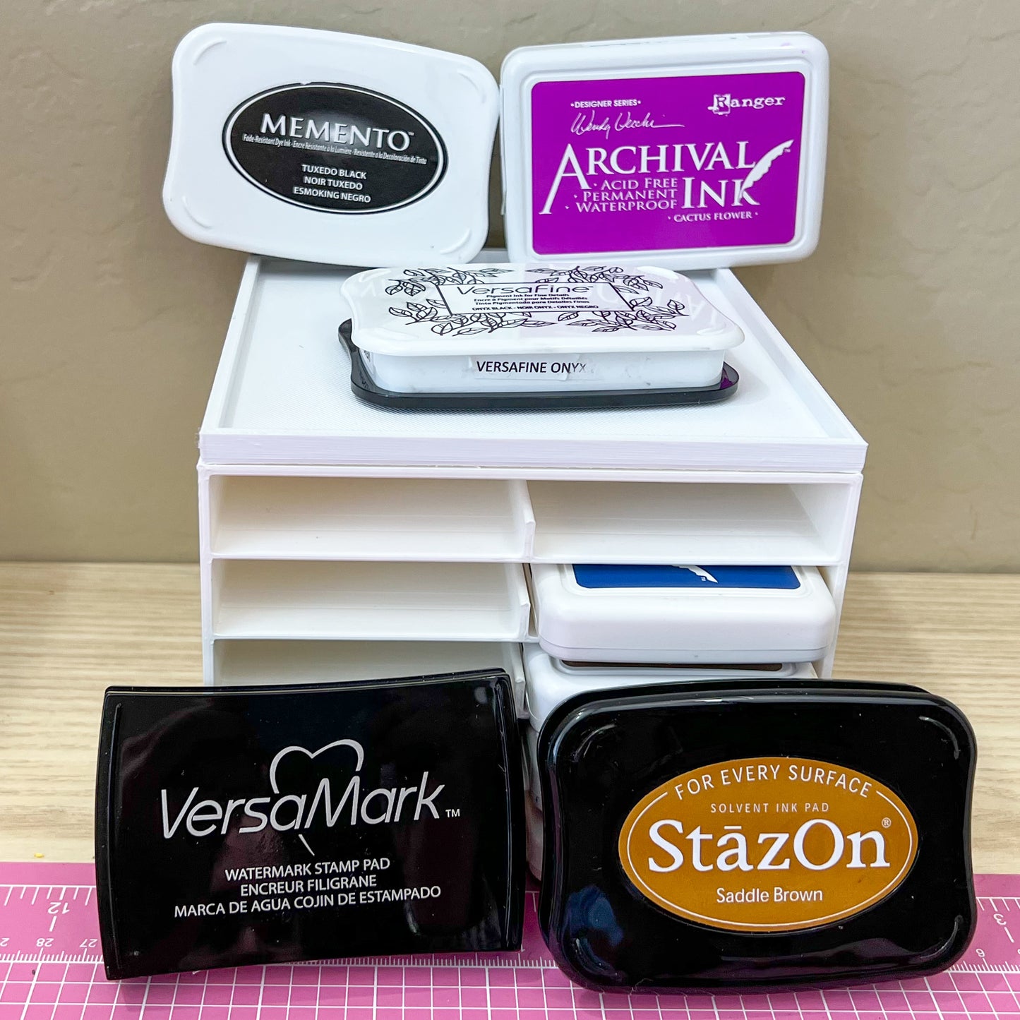 Ink Pad Storage Cube for Staz-On, Versafine, Memento sized Ink Pads